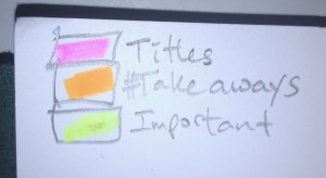 Simple key for color coding notebook