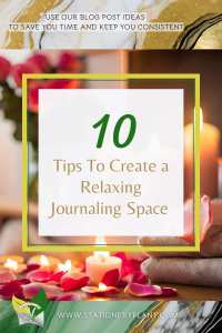 Pin for Pinterest; image of text and title in square with background of candles and rose petals 